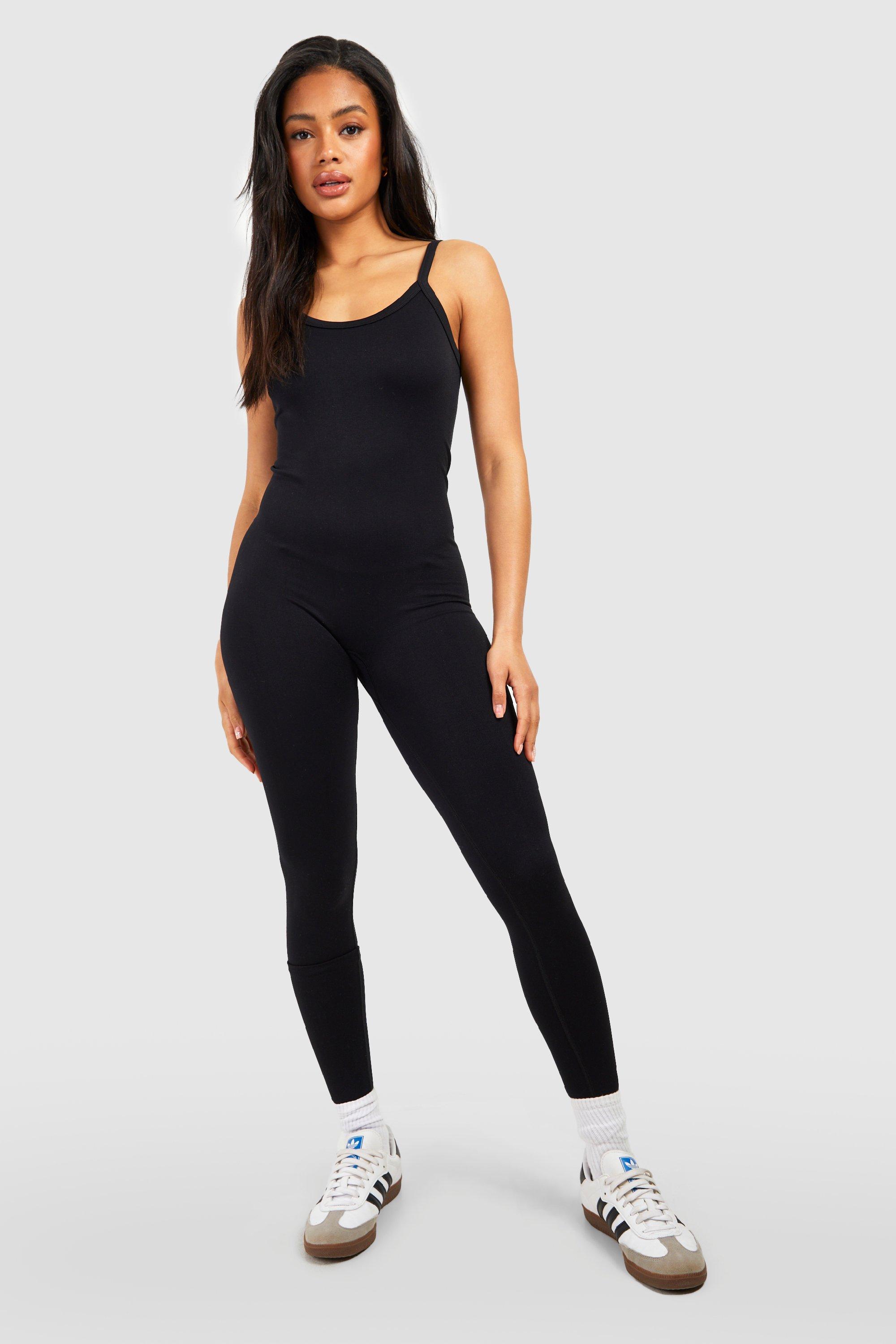 Seamless Contour Rib Scoop Neck Long Sleeve Unitard