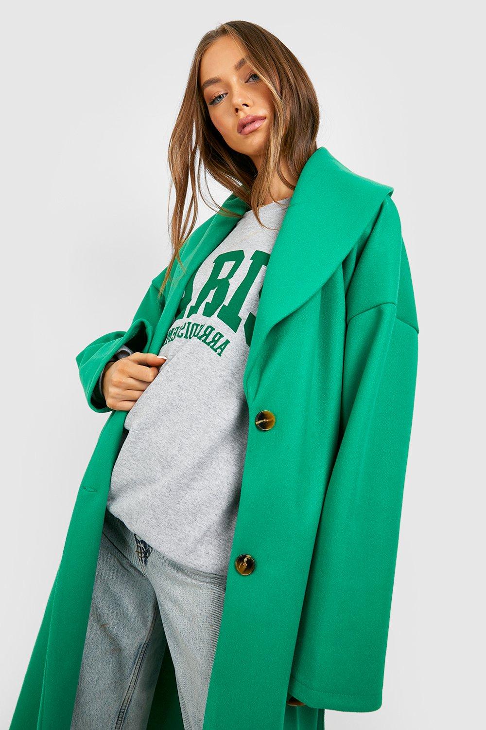 Boohoo green cheap coat