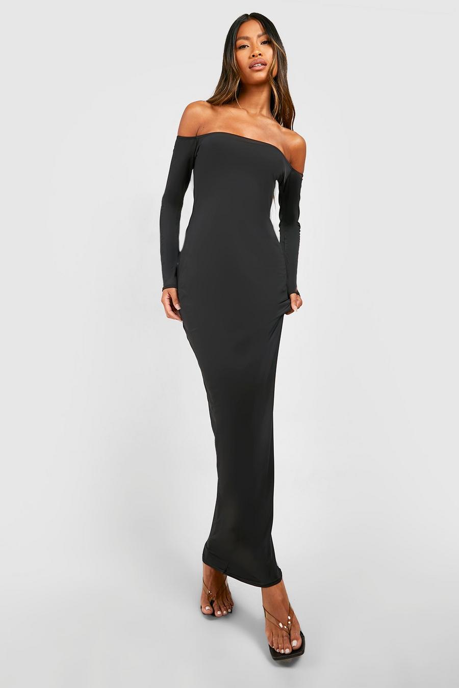 Black svart Premium Sculpt Bandeau Maxi Dress  image number 1