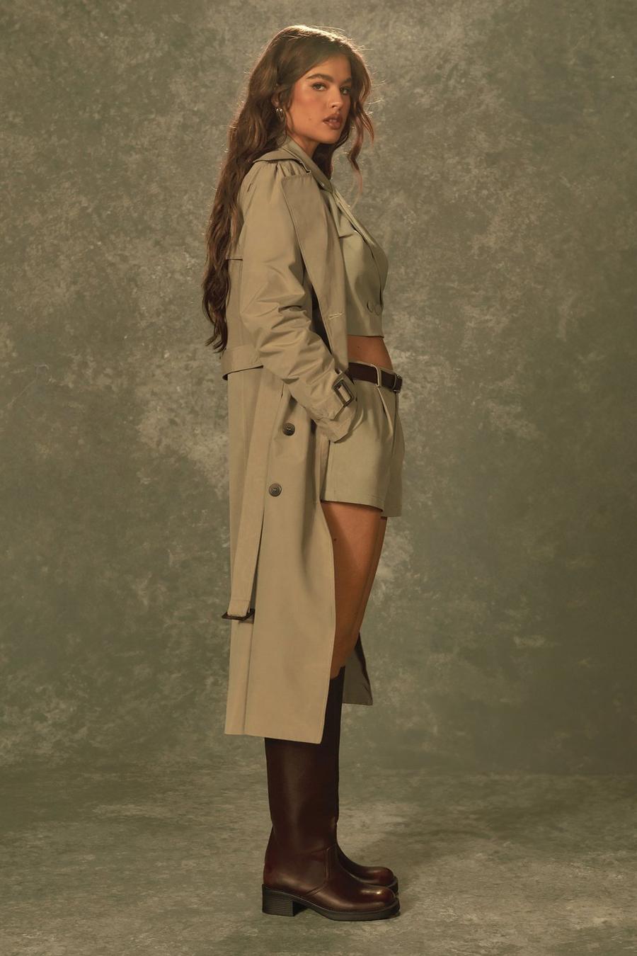 Sage Belted Trench Coat image number 1