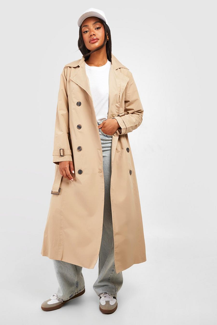 Stone beige Belted Trench Coat image number 1