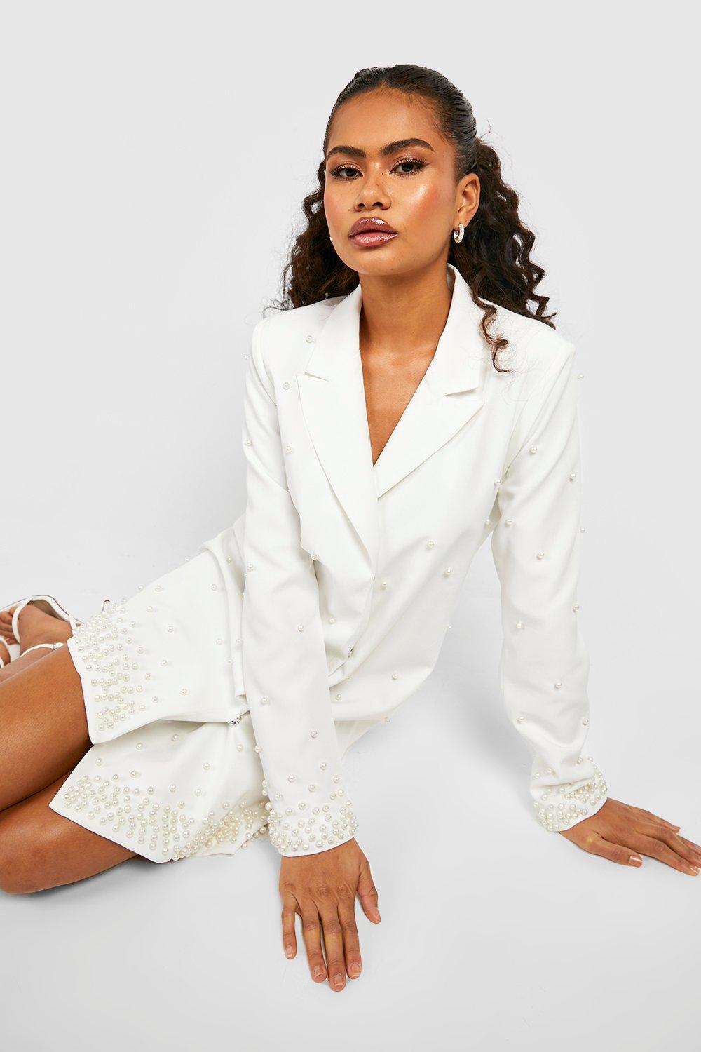 White hotsell pearl blazer