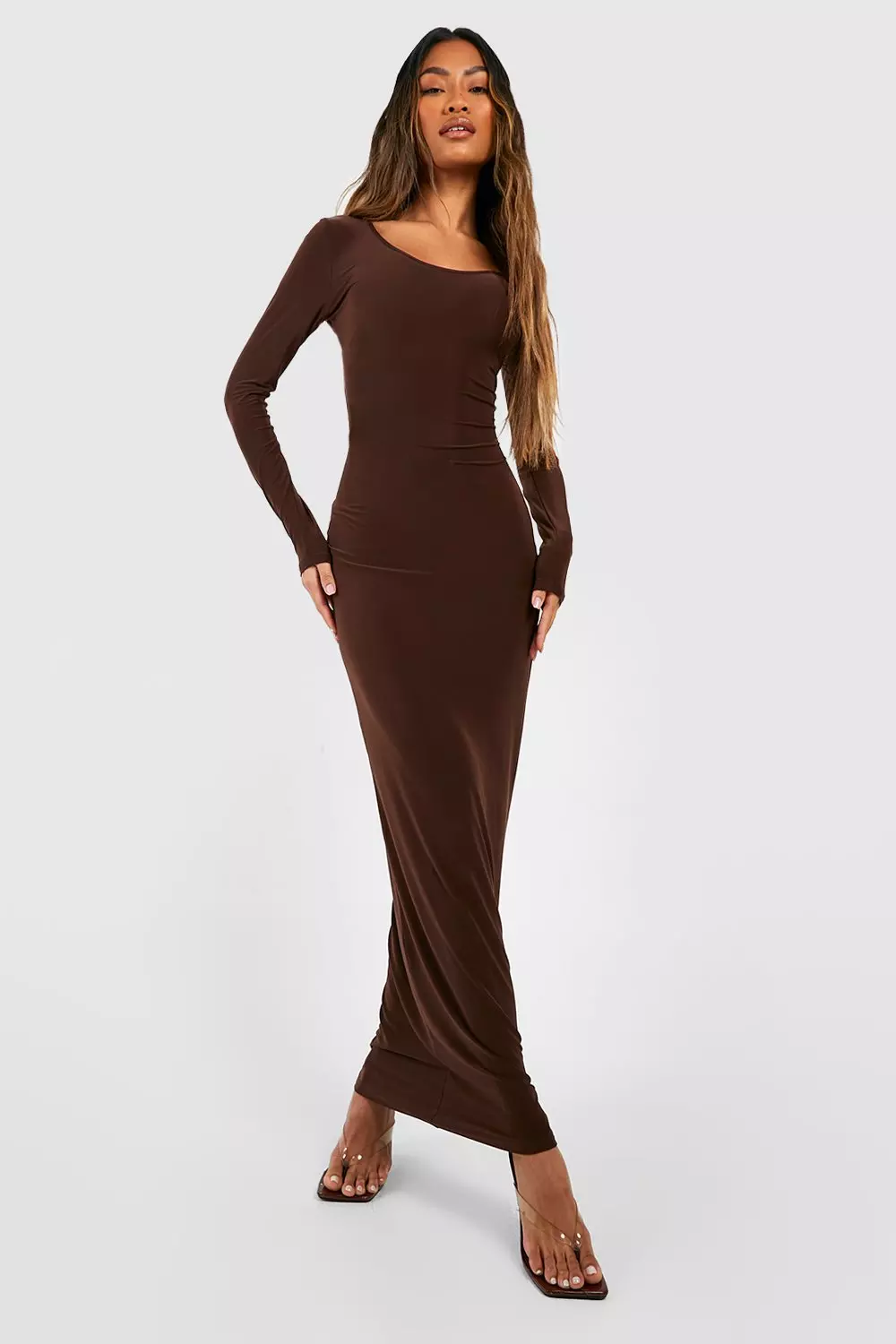 Boohoo long clearance dresses