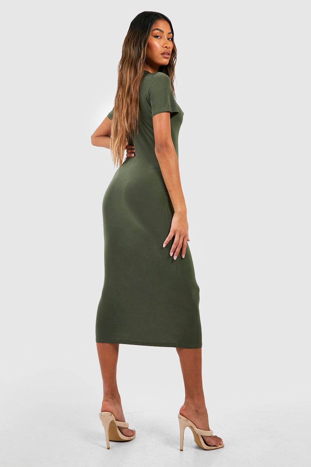 Women's short sleeve midi dress sale