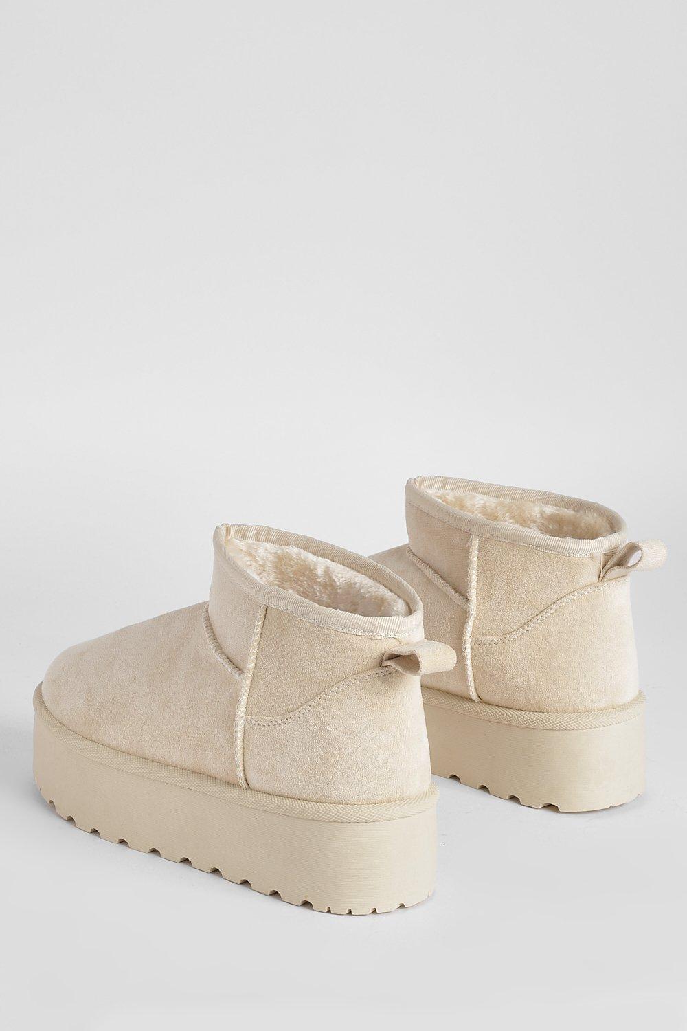 Ultra Mini Platform Cozy Boots