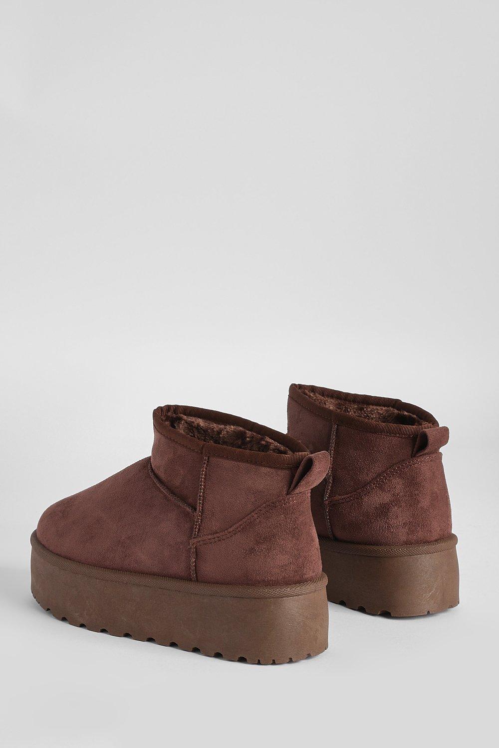 Ultra Mini Platform Cozy Boots