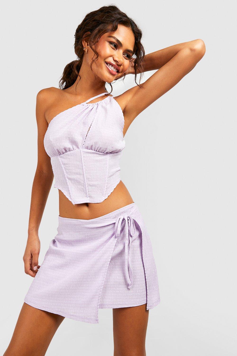 White wrap shop skirt boohoo