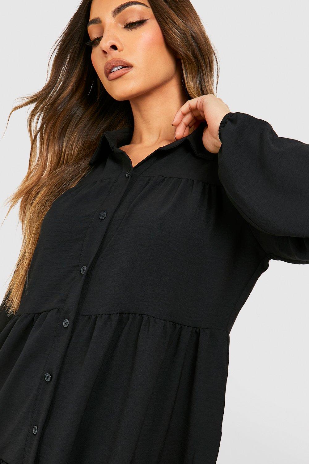 Womens black cheap shirt dress uk