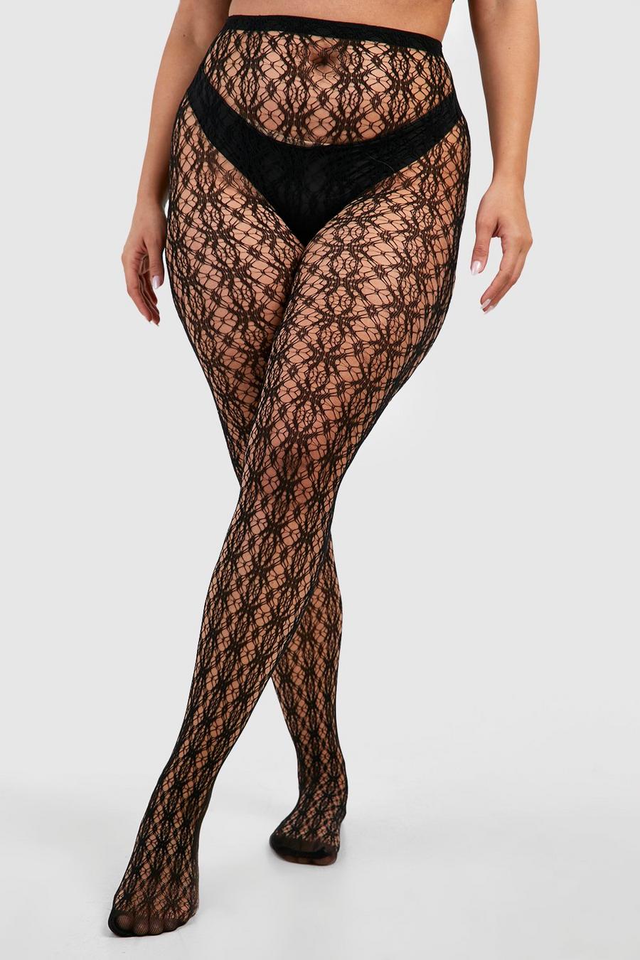 Plus Size Patterned Tights