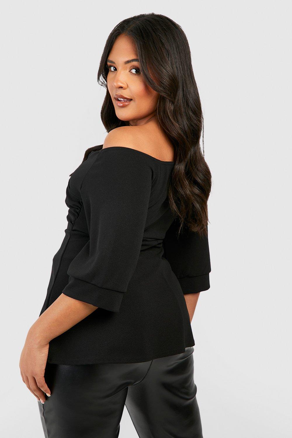 Boohoo peplum top on sale