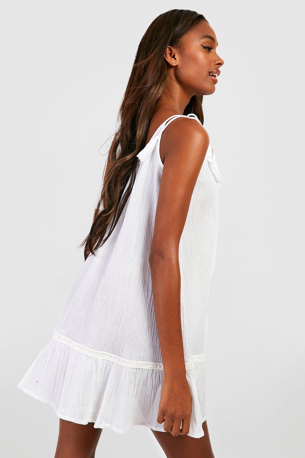 White cheesecloth outlet dress