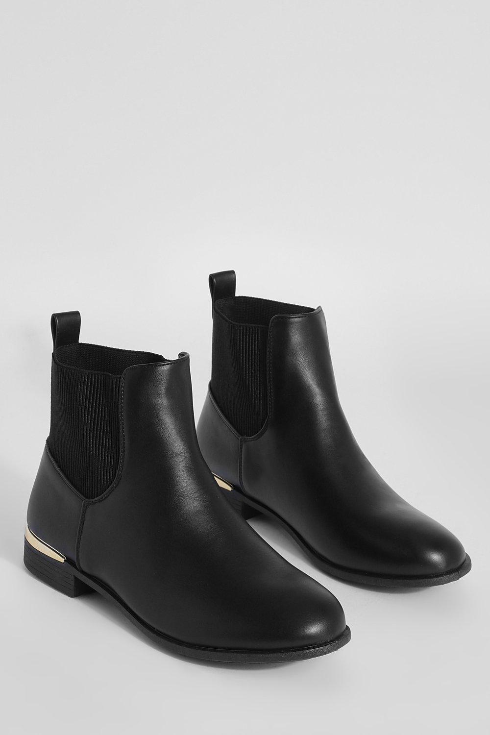 Metal trim 2025 ankle boots