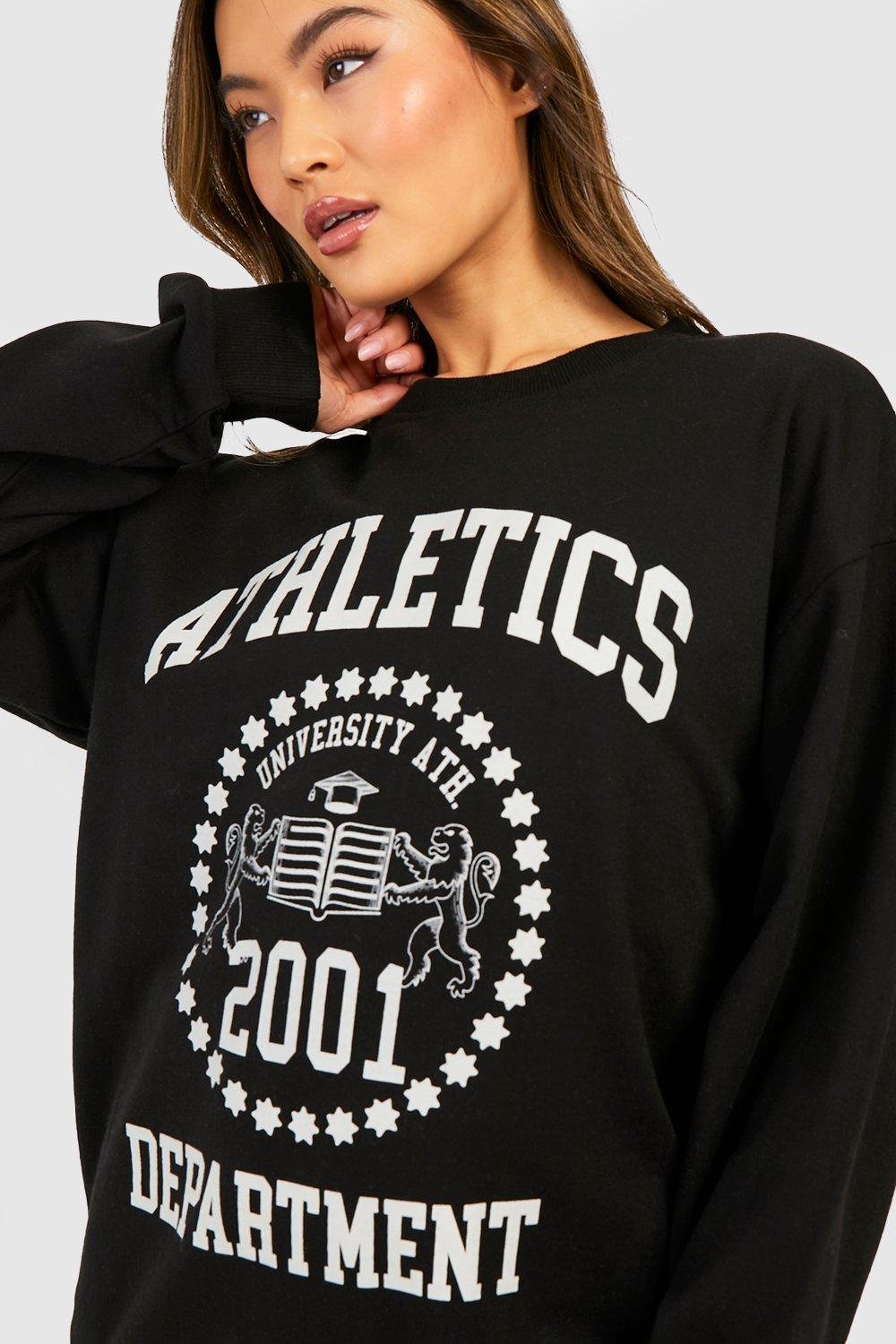 Boohoo slogan sweatshirt clearance