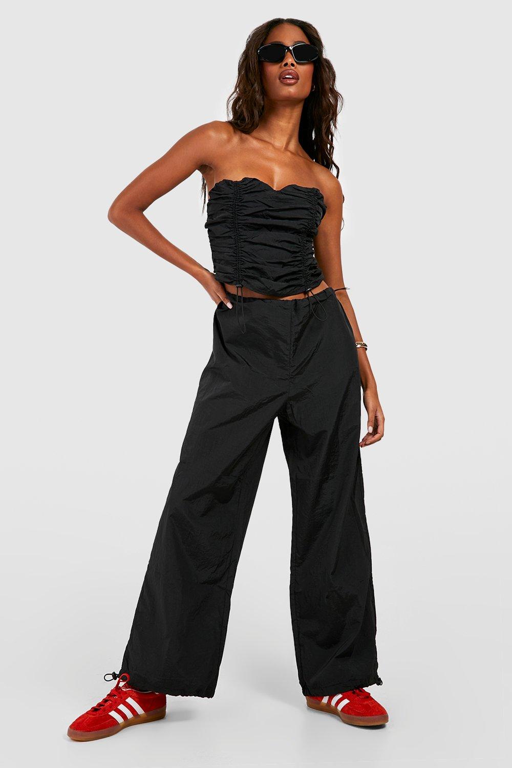black parachute pants