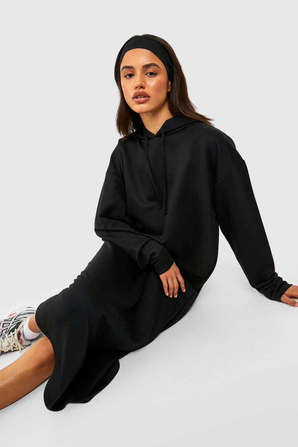 Hooded Sweat Midi Dress boohoo AU