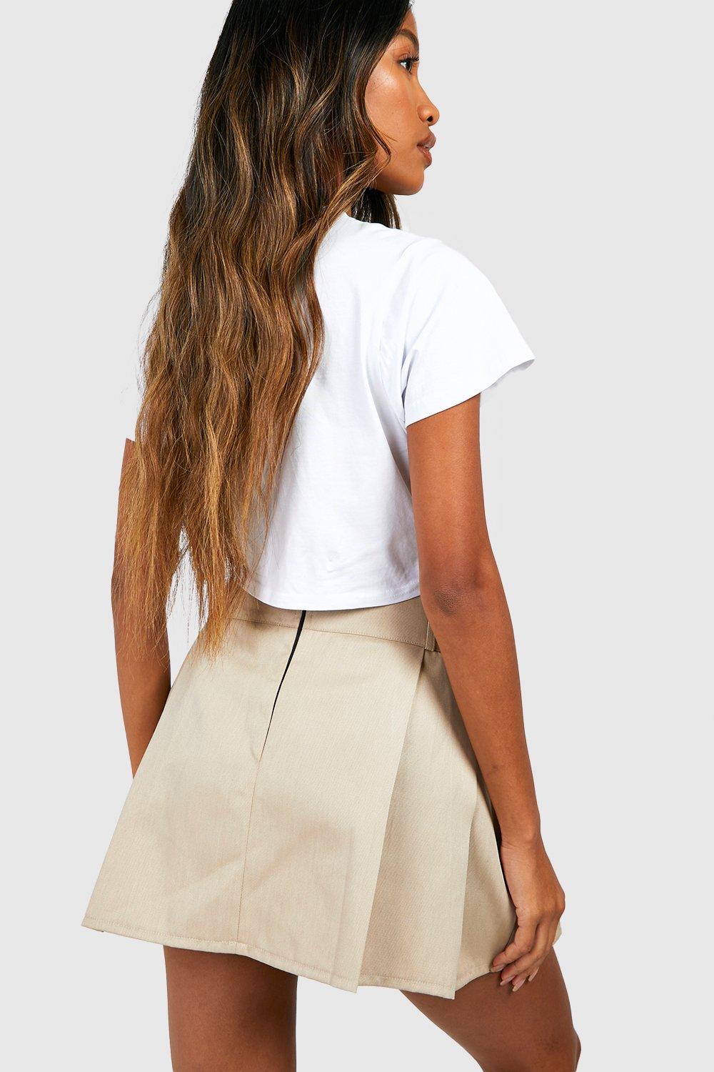 BOX PLEAT MINI SKIRT