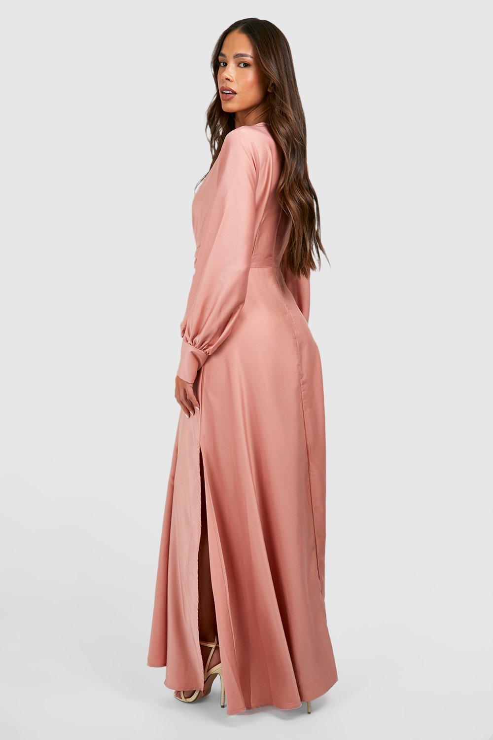 Boohoo dusty pink clearance dress