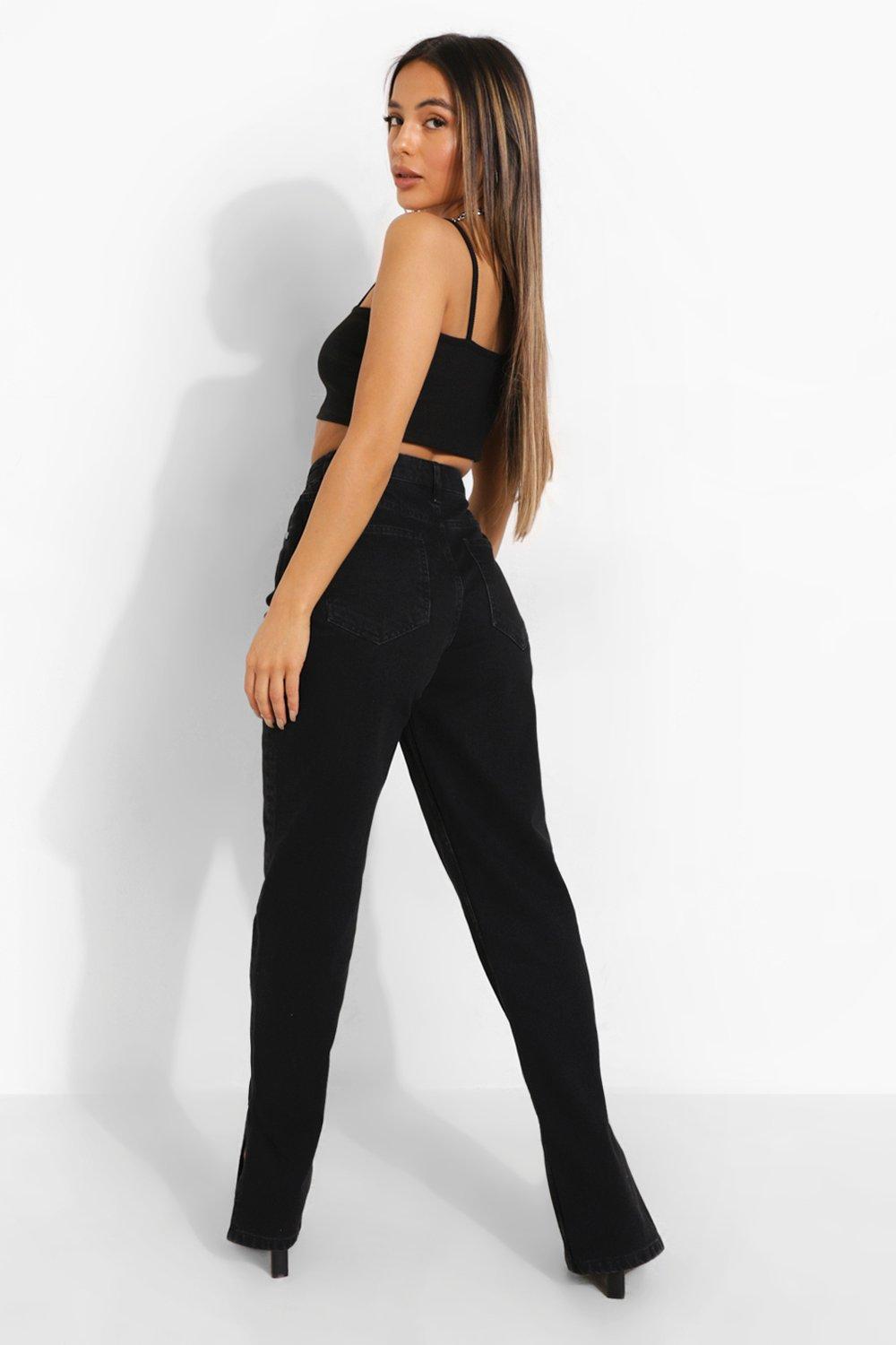 Boohoo black hot sale mom jeans