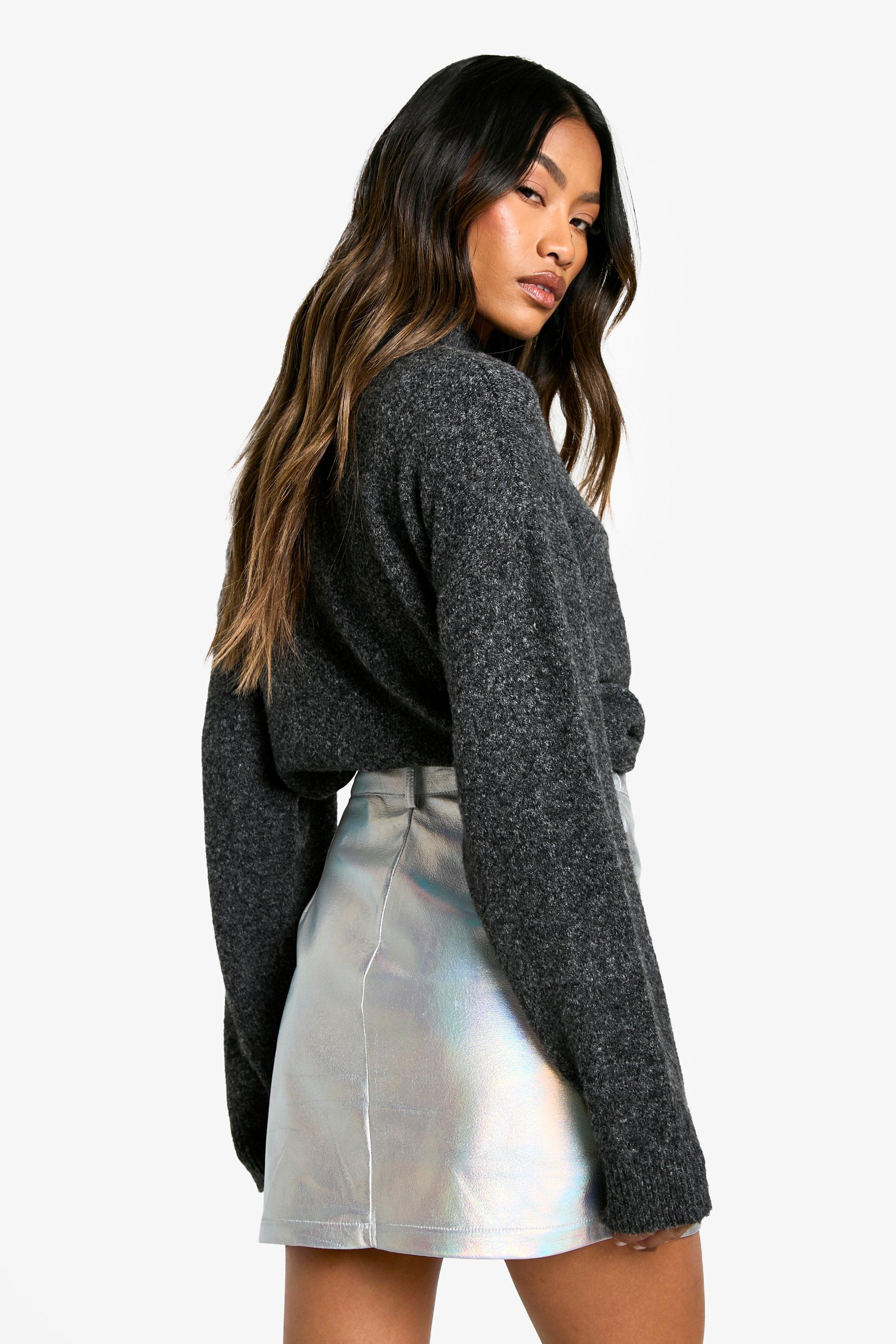 Silver 2024 skirt boohoo