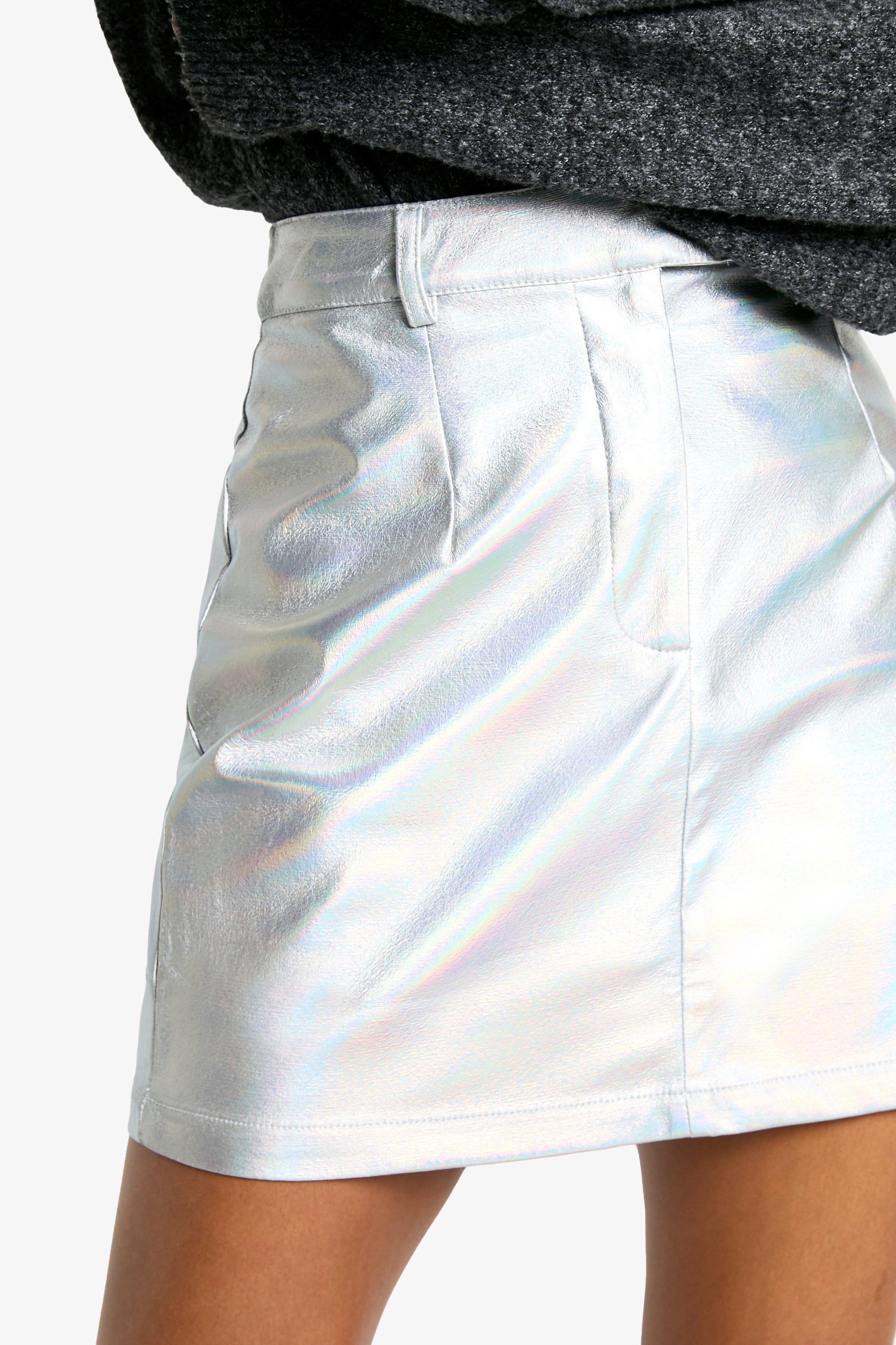 Silver skirt outlet boohoo