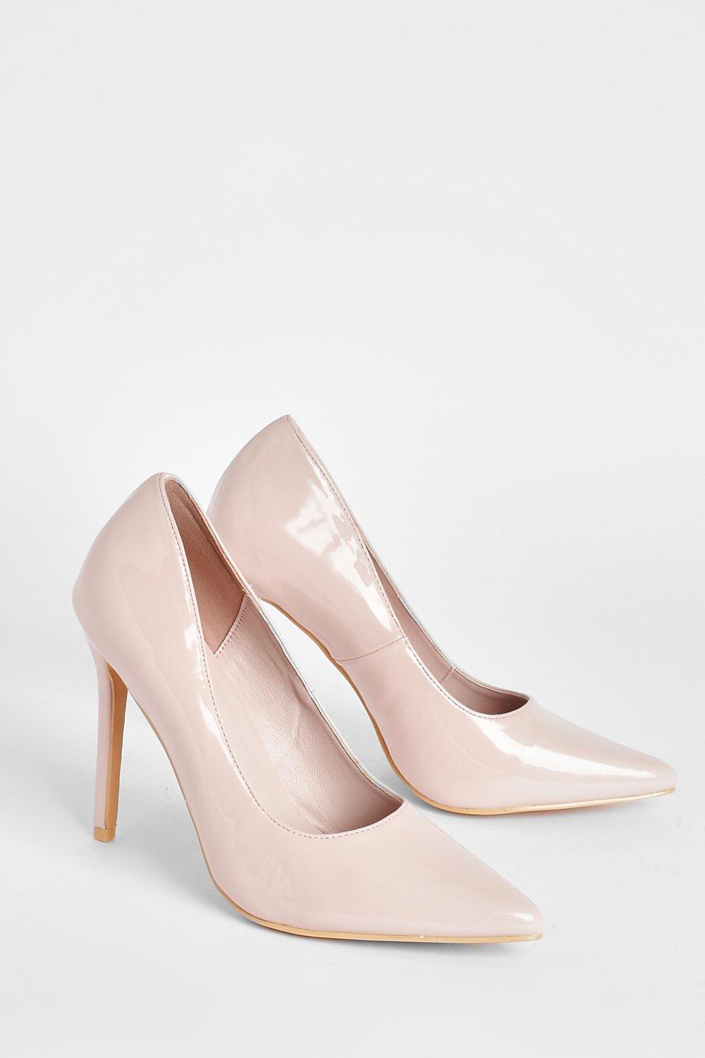 Wide fit hotsell nude court shoes