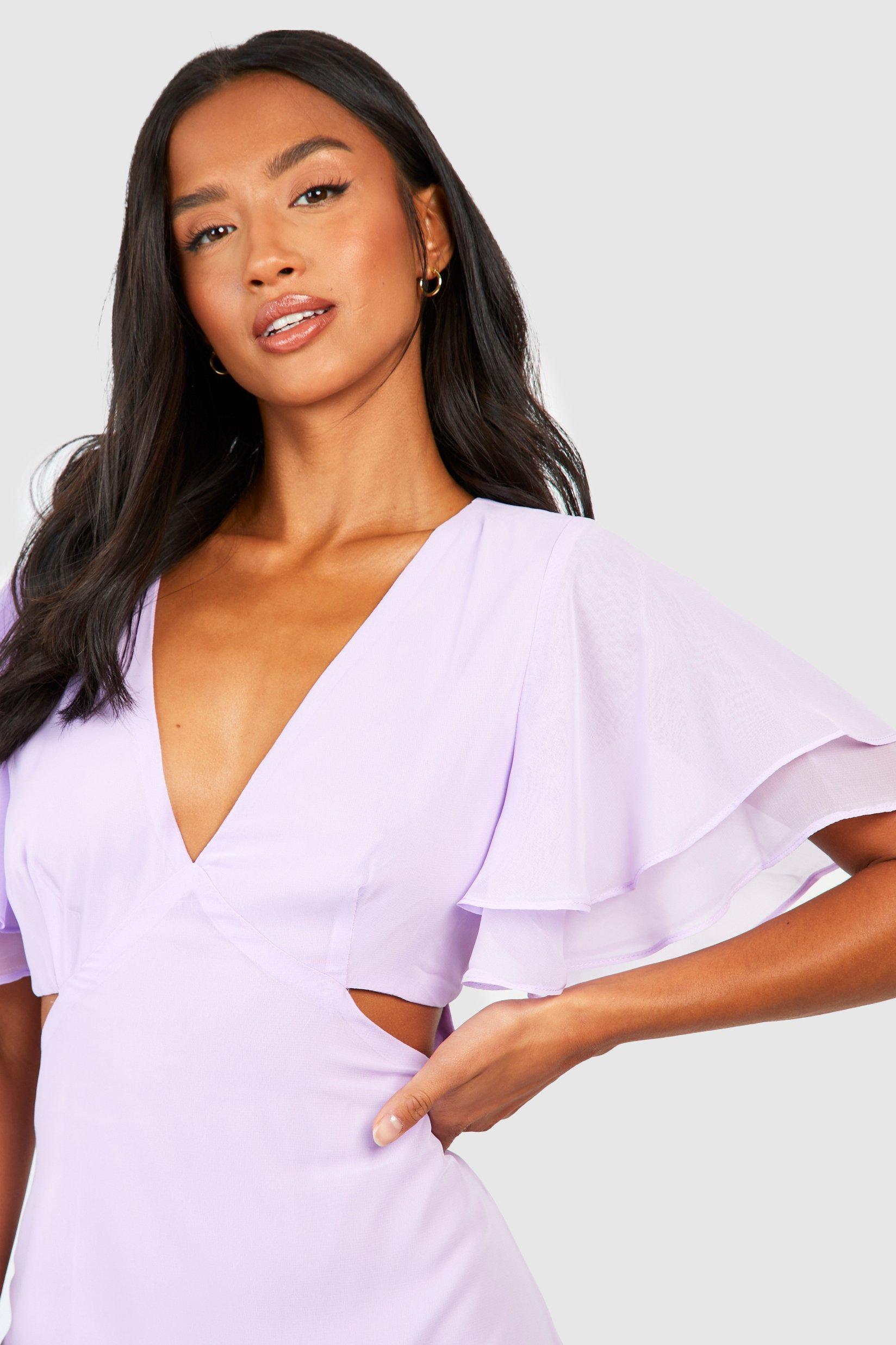 Boohoo lilac dress best sale