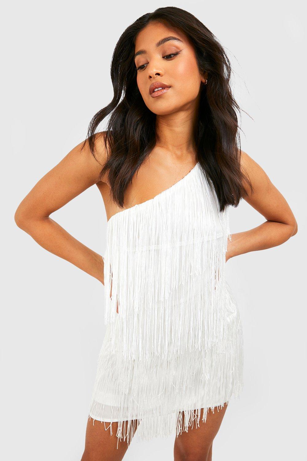 White fringe best sale tassel dress