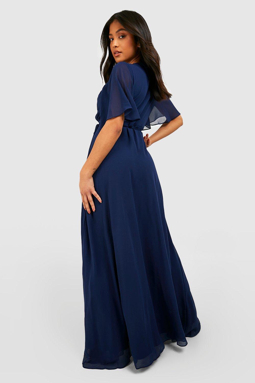 Navy bridesmaid dresses outlet sleeves