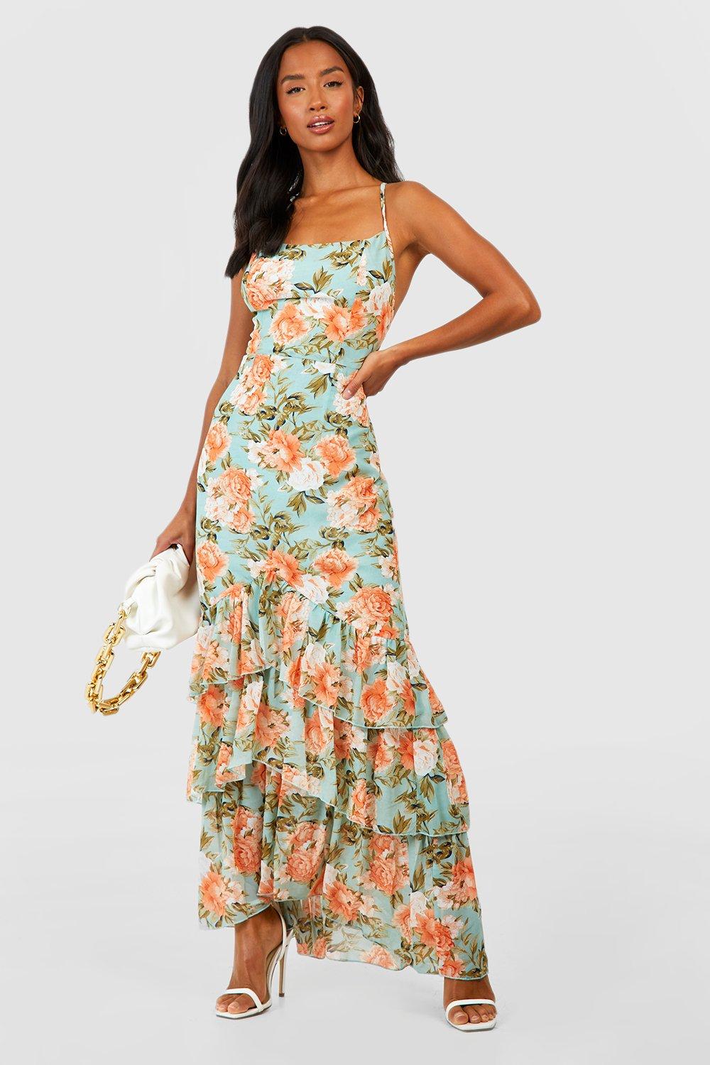 Petite tiered maxi dress sale