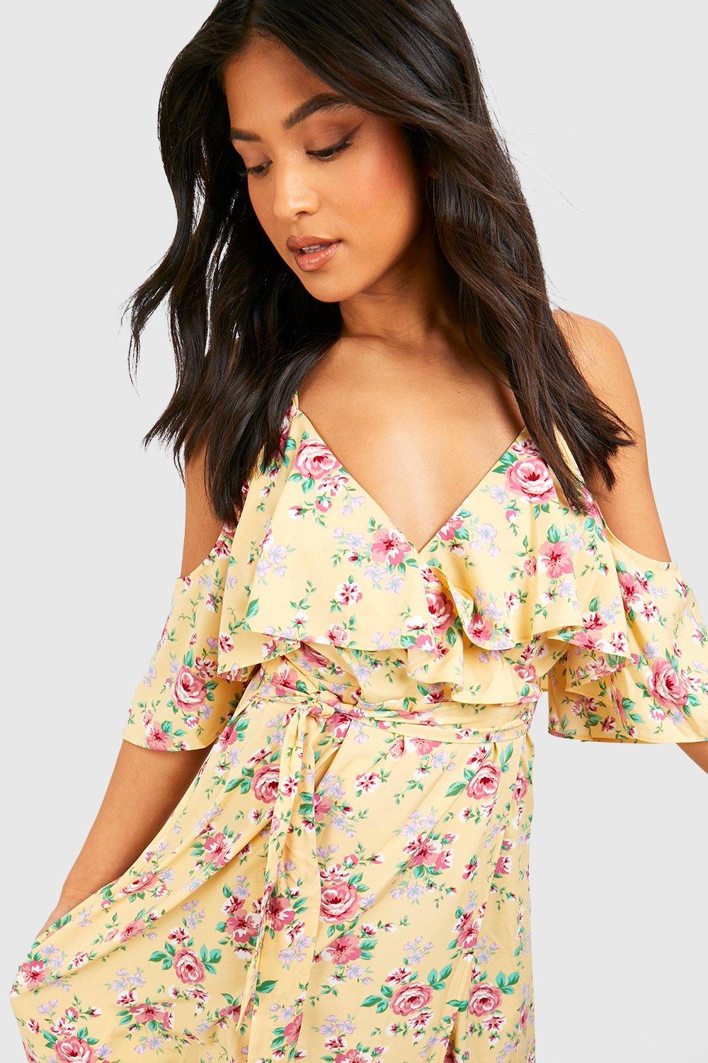 Petite cold shoulder online dresses