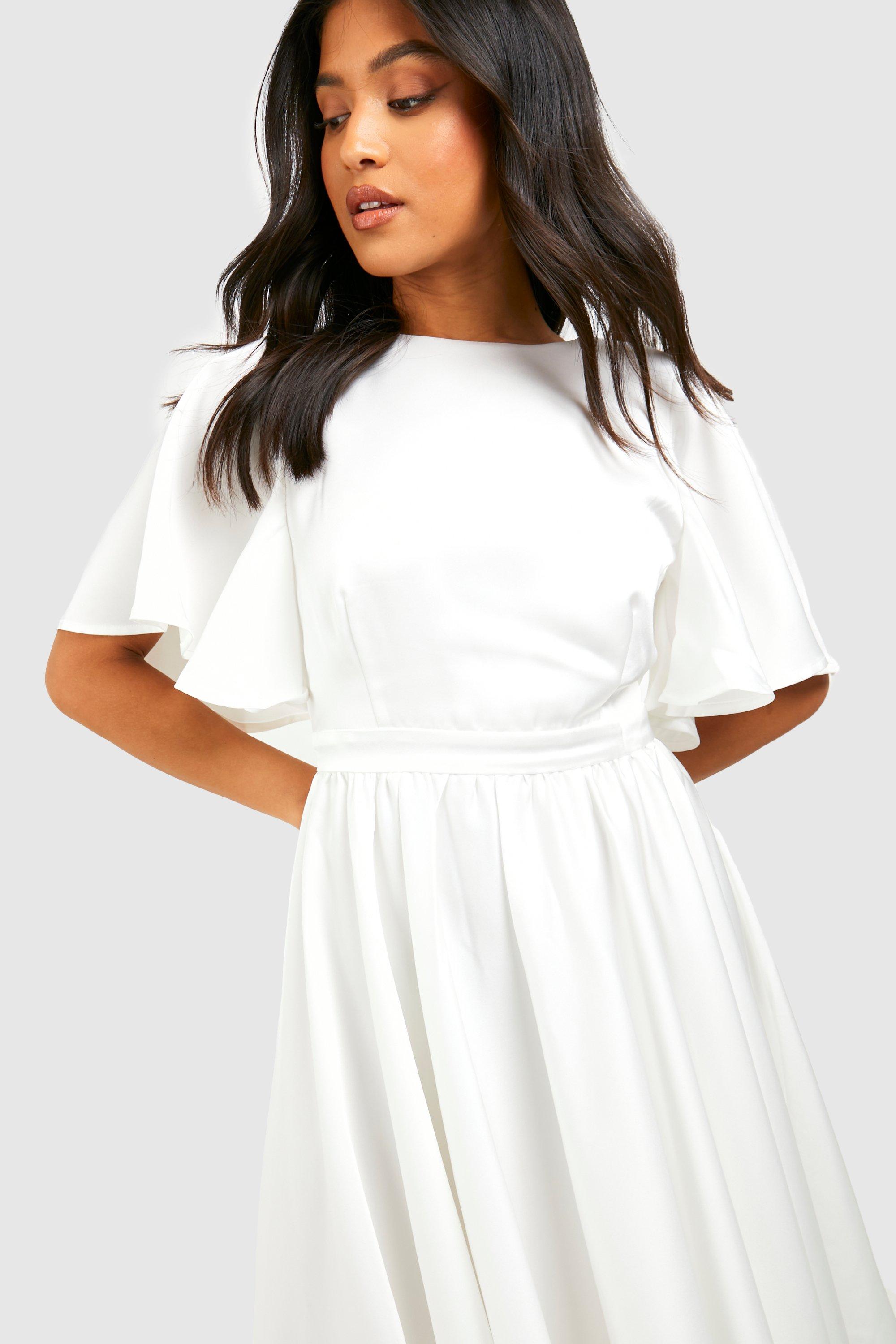 Boohoo shop ivory dress