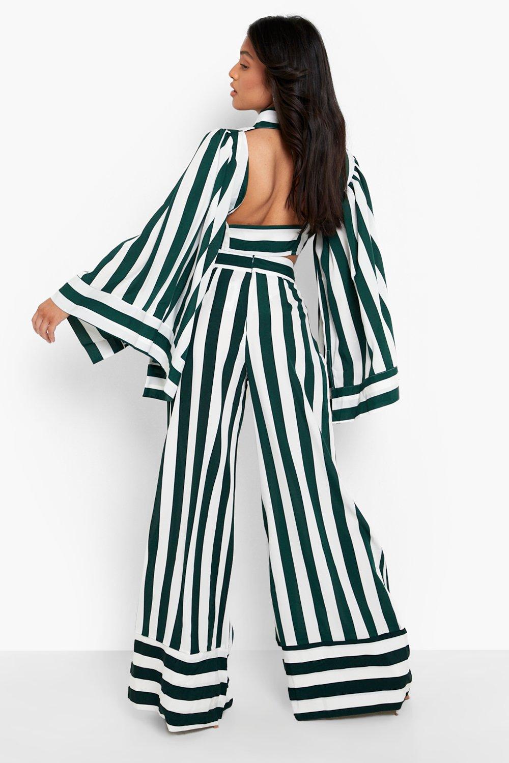 Petite Angel Sleeve Crop & Flare Two-Piece