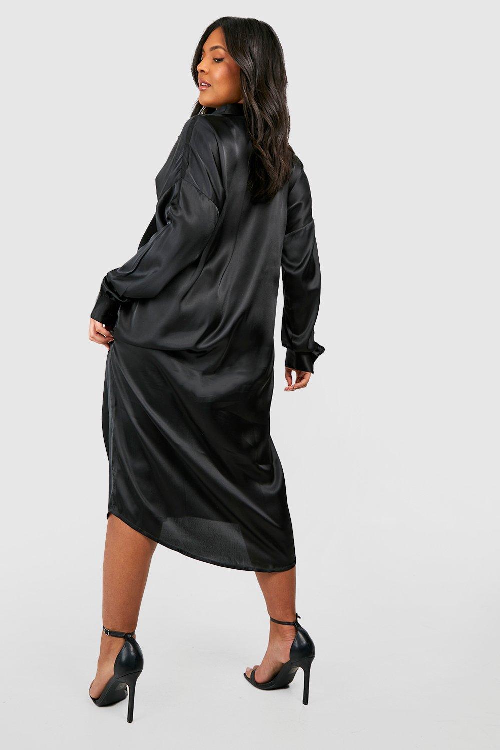 Boohoo midi shirt on sale dress