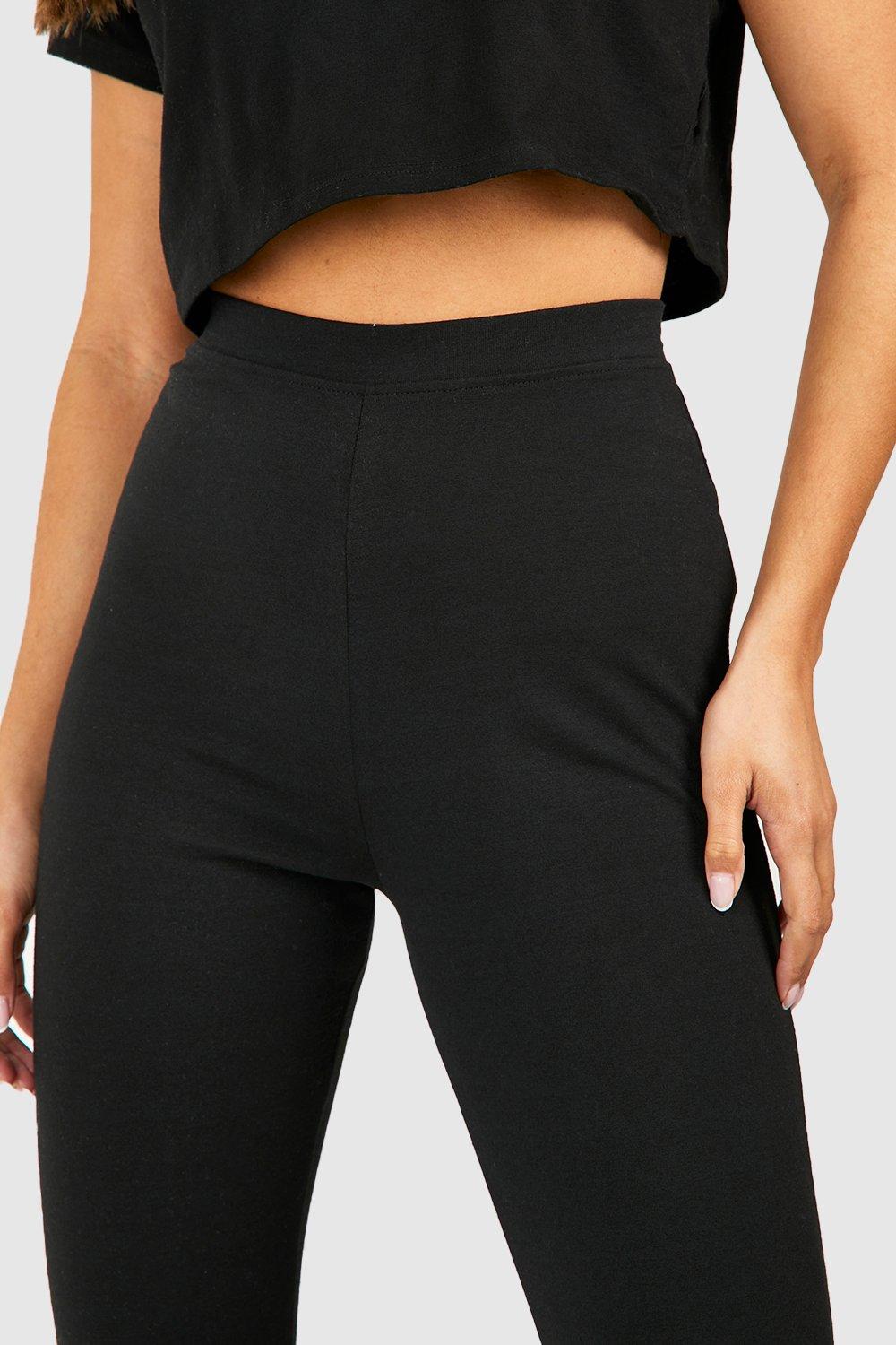 Cotton 2 Pack Black High Waisted Leggings