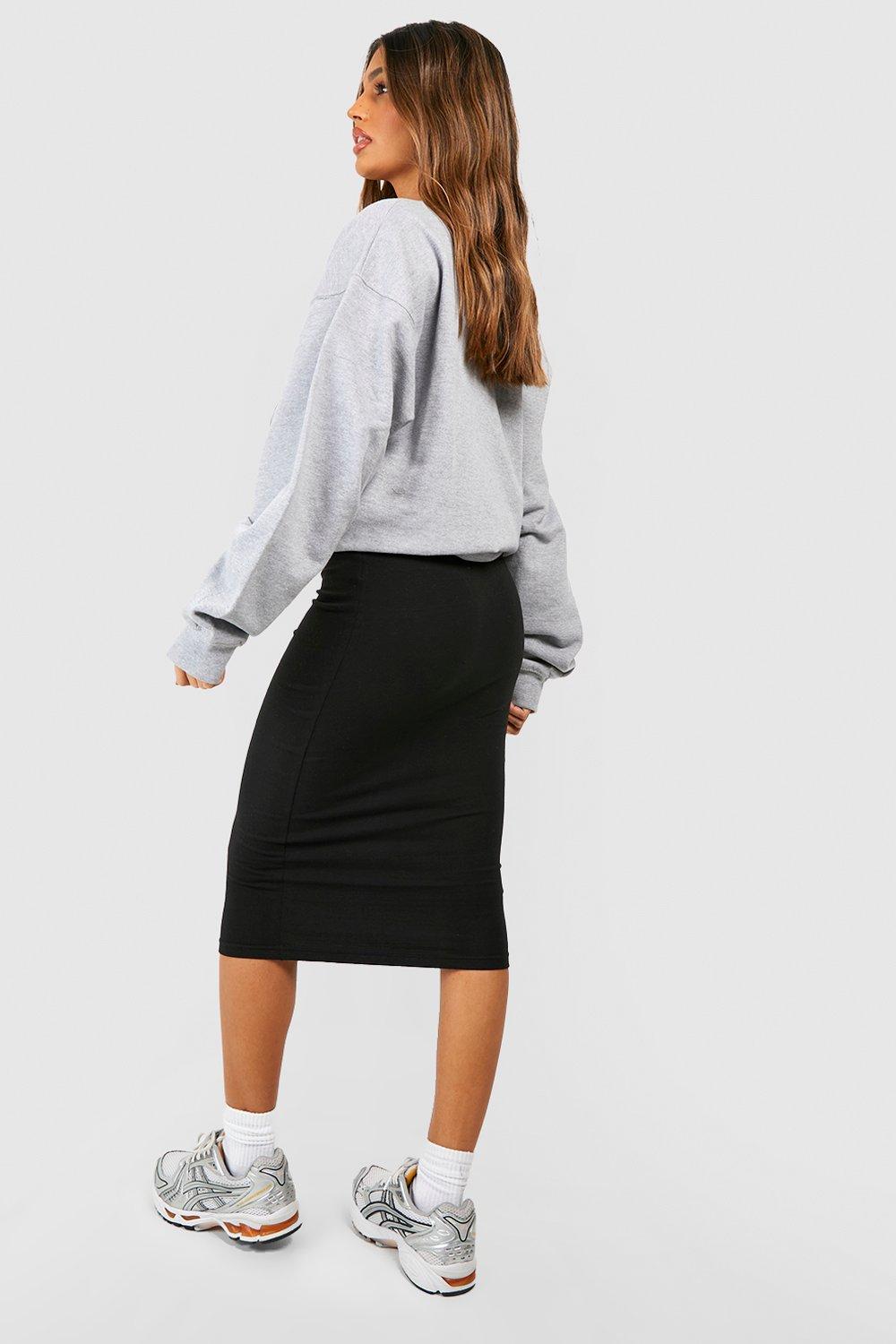 Midi skirt outlet black