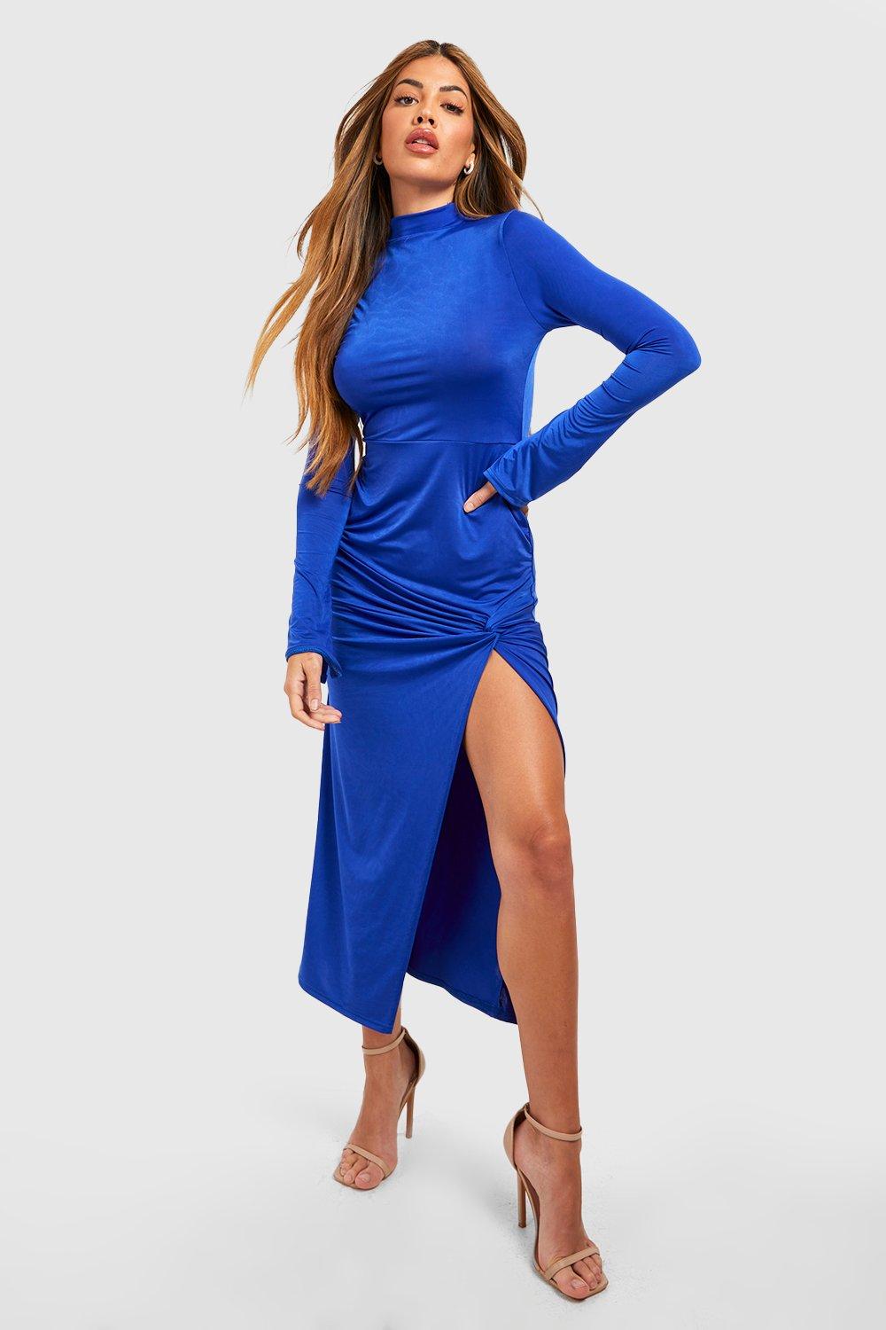 Boohoo cobalt cheap blue dress