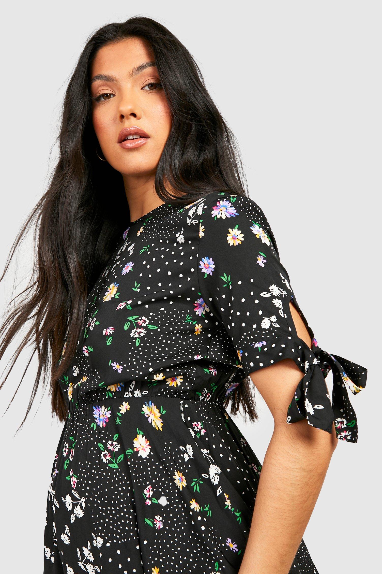 Boohoo floral shop shift dress