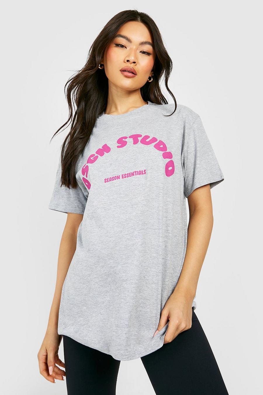 Grey Dsgn Studio Bubble Text Oversized T-shirt image number 1