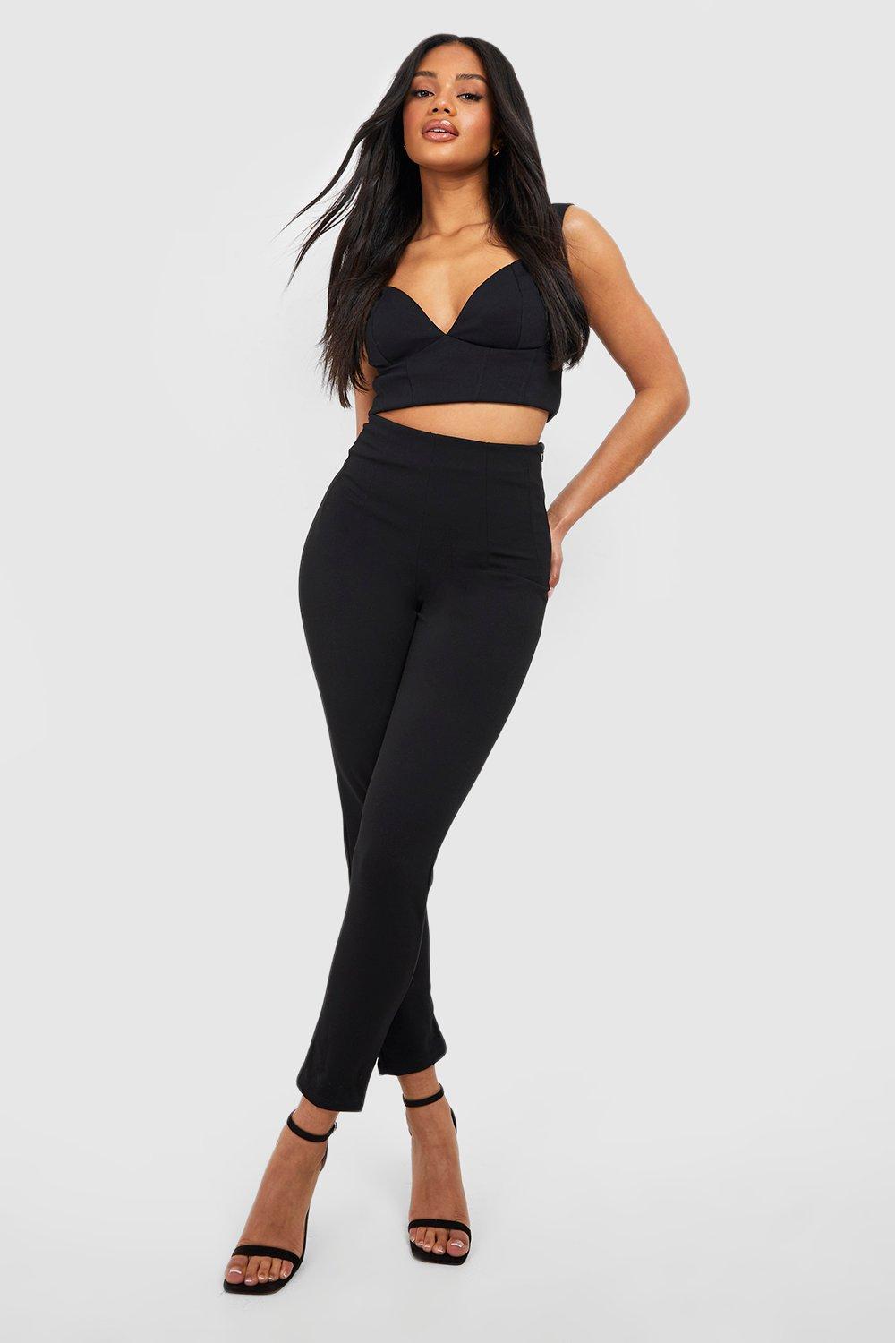 Black High-waisted Pants for Women