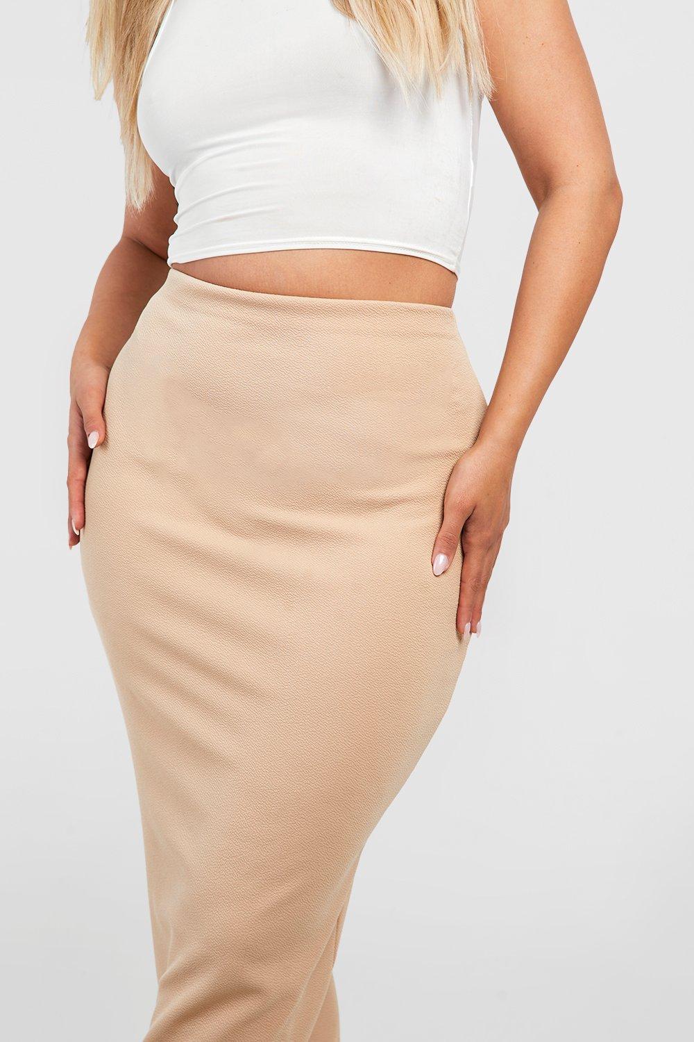 Plus Crepe Tube Midaxi Skirt boohoo NZ