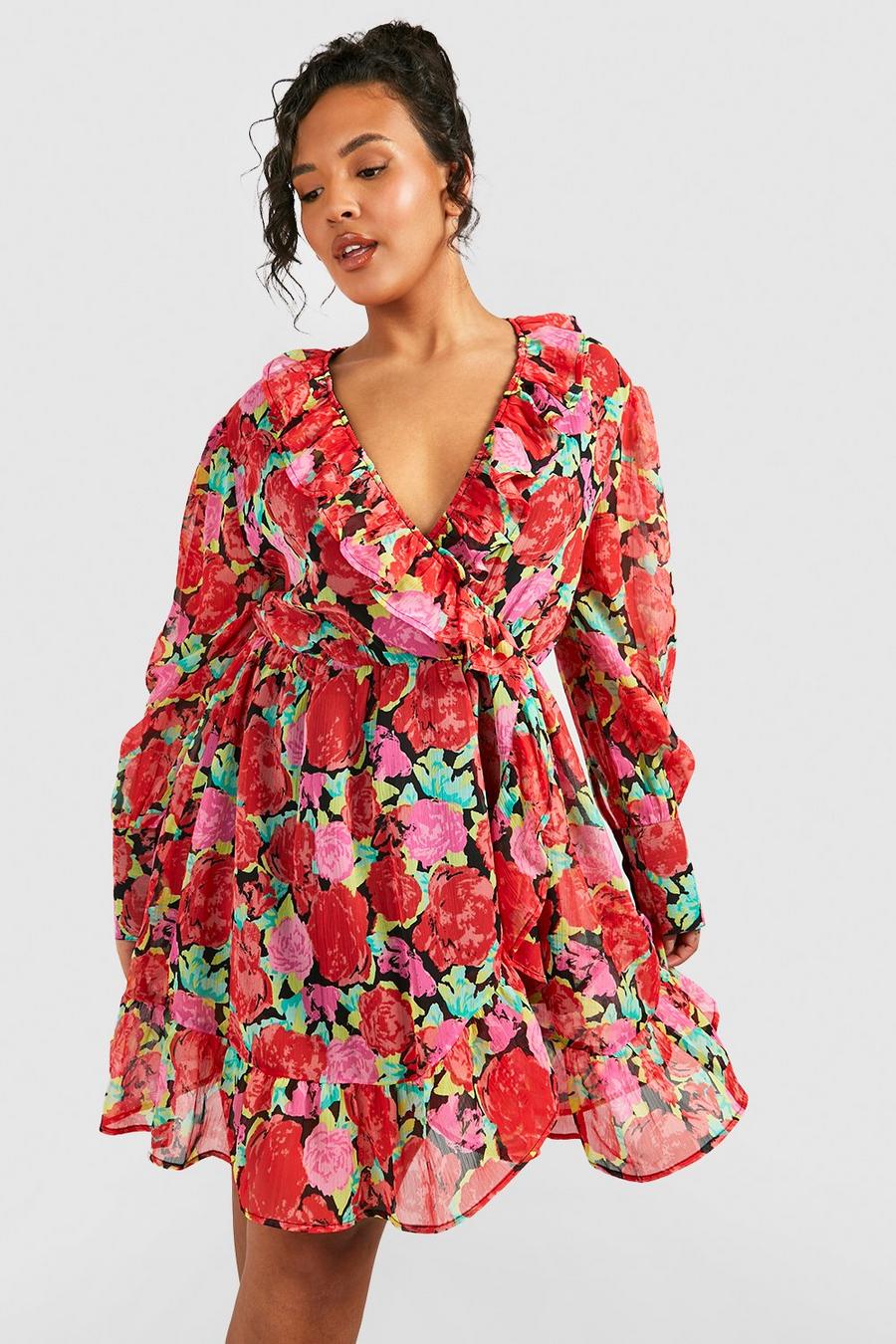Red rouge The Plus Printed Tea Dress