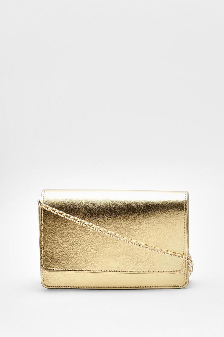 Gold Metallic Crossbody Bag image number 1