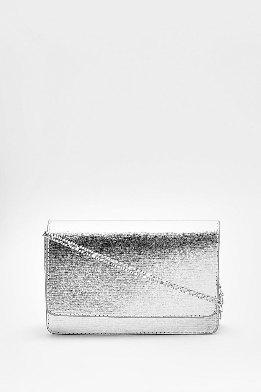 Silver Metallic Crossbody Bag image number 1