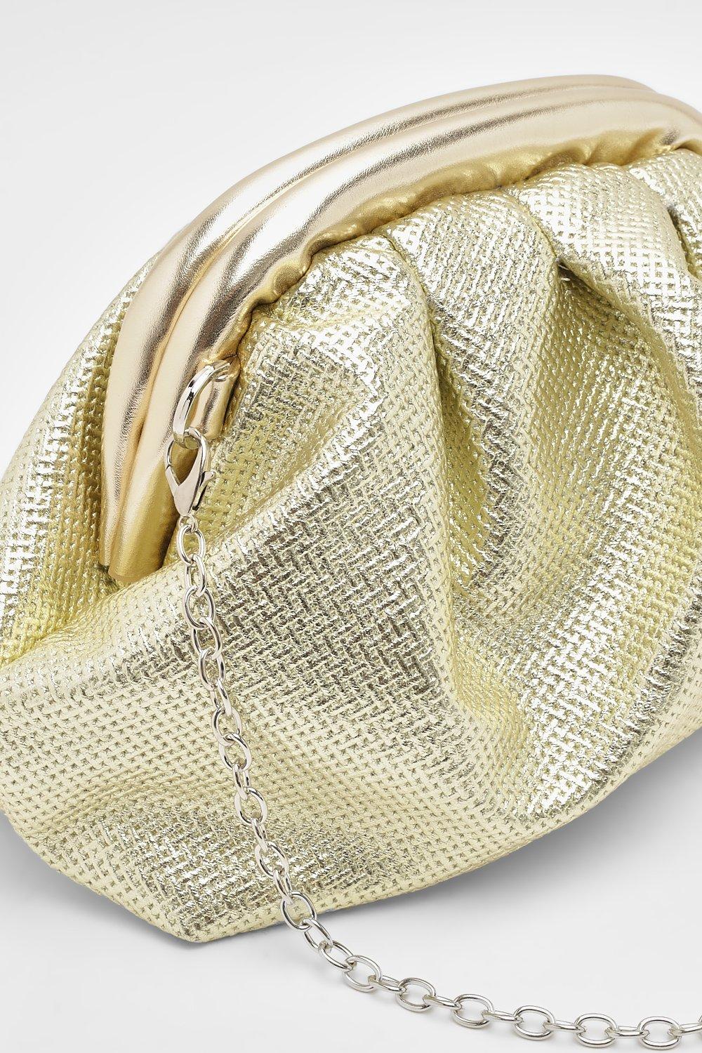 Gold store slouch bag