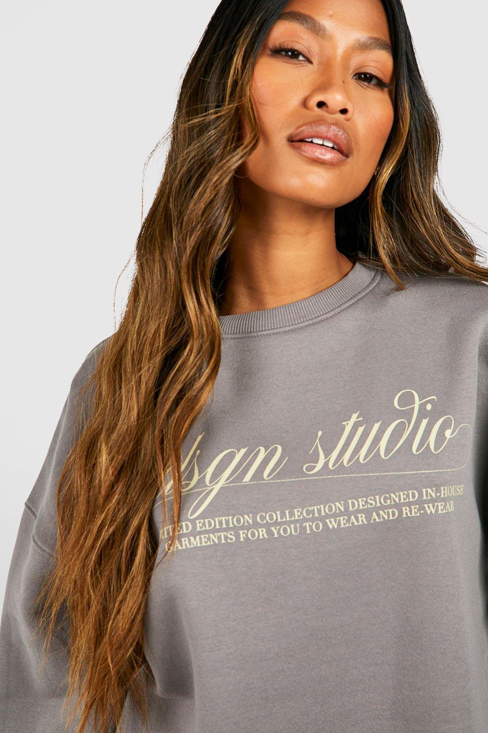 Crew Neck Oversized Sweatshirt And Rib Legging Set