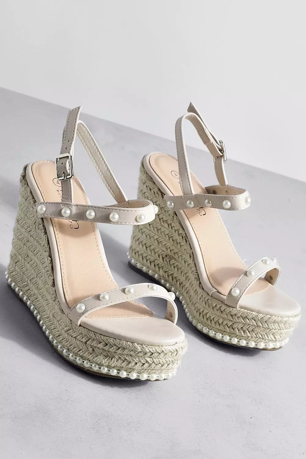 Silver studded wedges hot sale