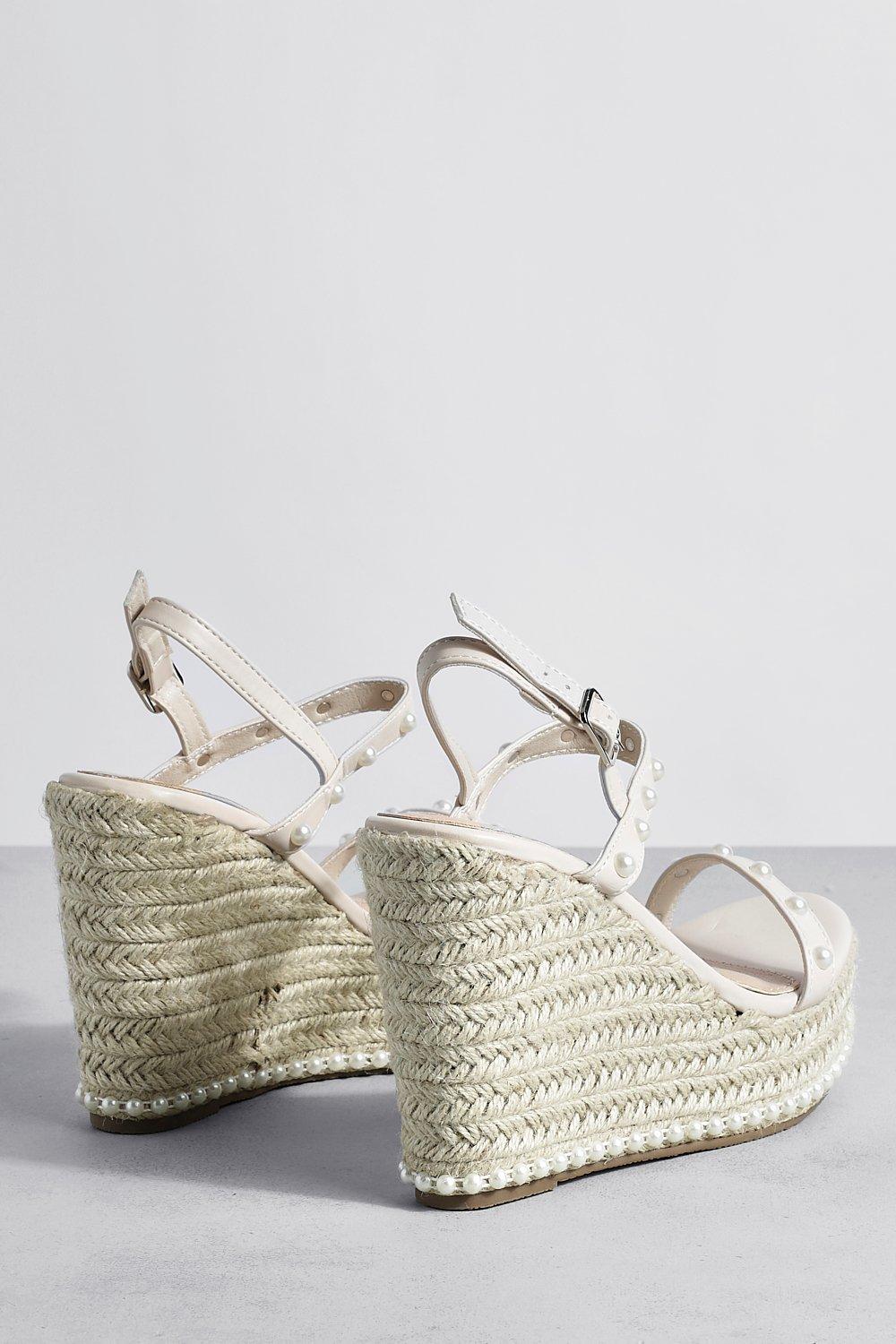 Pearl best sale wedge sandals