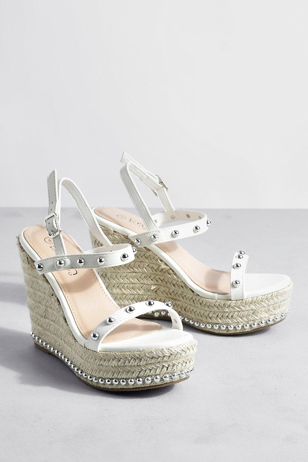 Boohoo white hot sale wedges