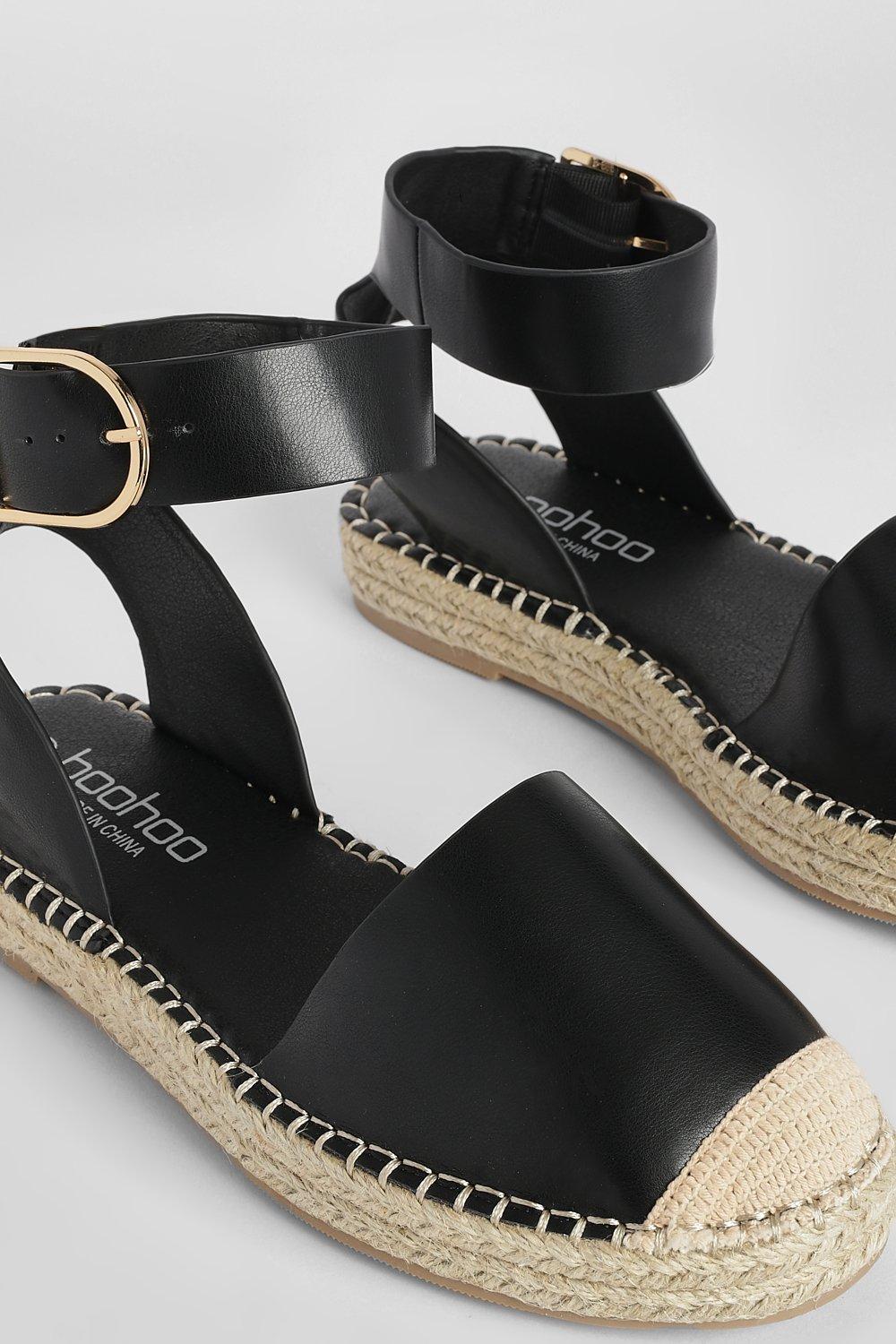 Black strap espadrilles clearance
