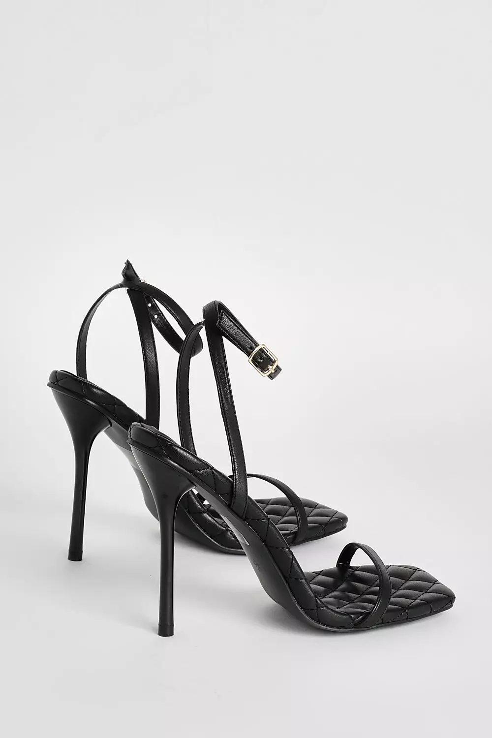 Black Padded Sole Minimal Barely There Heels alternative image